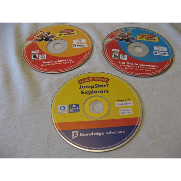 Jump Start Advanced 2nd Grade Lot Of 5 CD's Learning Home School Math Reading - Picture 3 of 3
